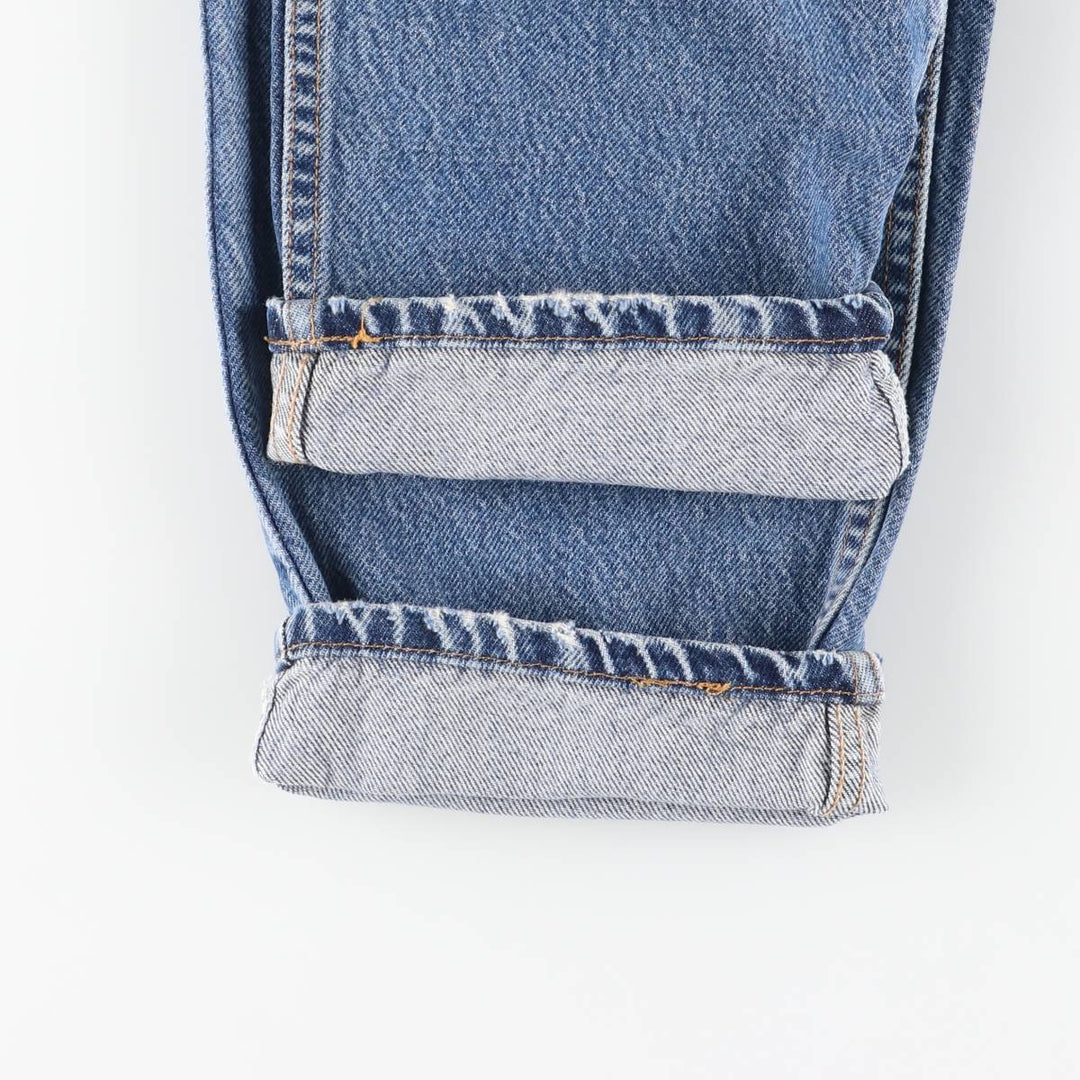 90'S Levi's 550 Relaxed Fit Tapered Leg Tapered Denim Pants, Made in USA, Women's XL (equivalent to W32), Vintage. cotton blue type Vintage Second Hand