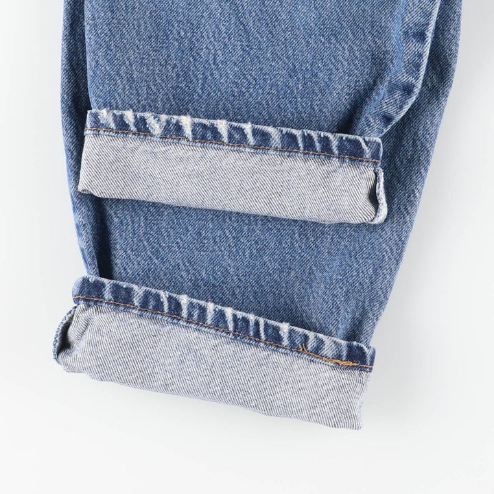 90'S Levi's 550 Relaxed Fit Tapered Leg Tapered Denim Pants, Made in USA, Women's XL (equivalent to W32), Vintage. cotton blue type Vintage Second Hand