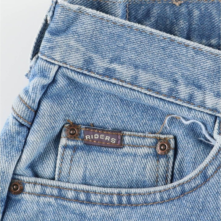 RIDERS Tapered Denim Pants, Made in USA, Women's Size L (equivalent to W30) cotton blue type Vintage Second Hand
