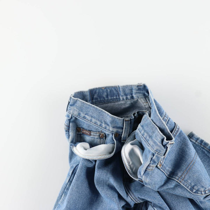 RIDERS Tapered Denim Pants, Made in USA, Women's Size L (equivalent to W30) cotton blue type Vintage Second Hand
