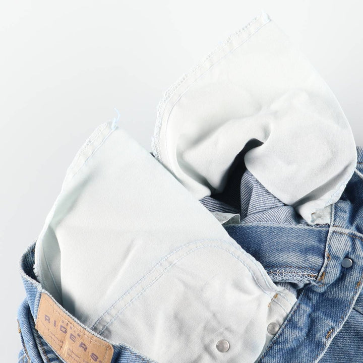 RIDERS Tapered Denim Pants, Made in USA, Women's Size L (equivalent to W30) cotton blue type Vintage Second Hand