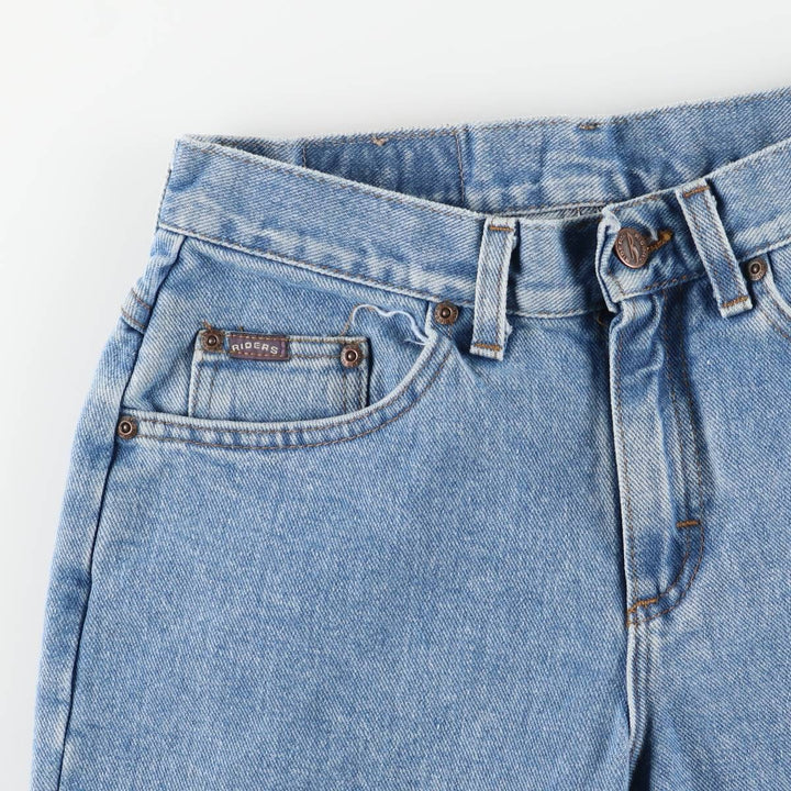 RIDERS Tapered Denim Pants, Made in USA, Women's Size L (equivalent to W30) cotton blue type Vintage Second Hand