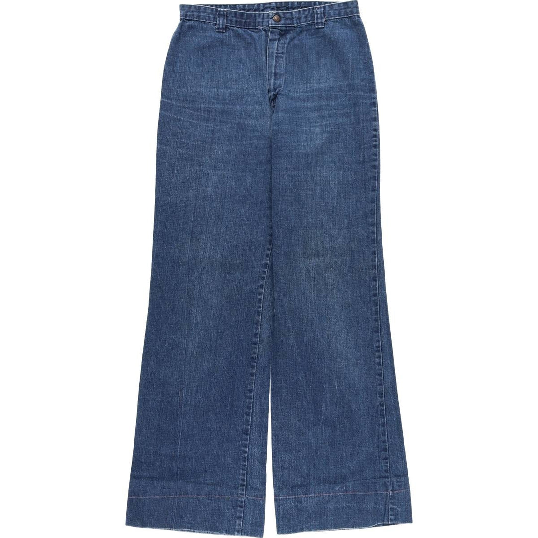 70s-era DITTOS bootcut denim pants, women's size L (equivalent to W29), vintage. cotton blue type Vintage Second Hand