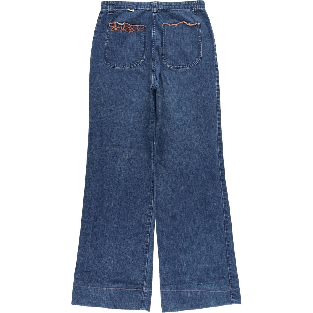 70s-era DITTOS bootcut denim pants, women's size L (equivalent to W29), vintage. cotton blue type Vintage Second Hand