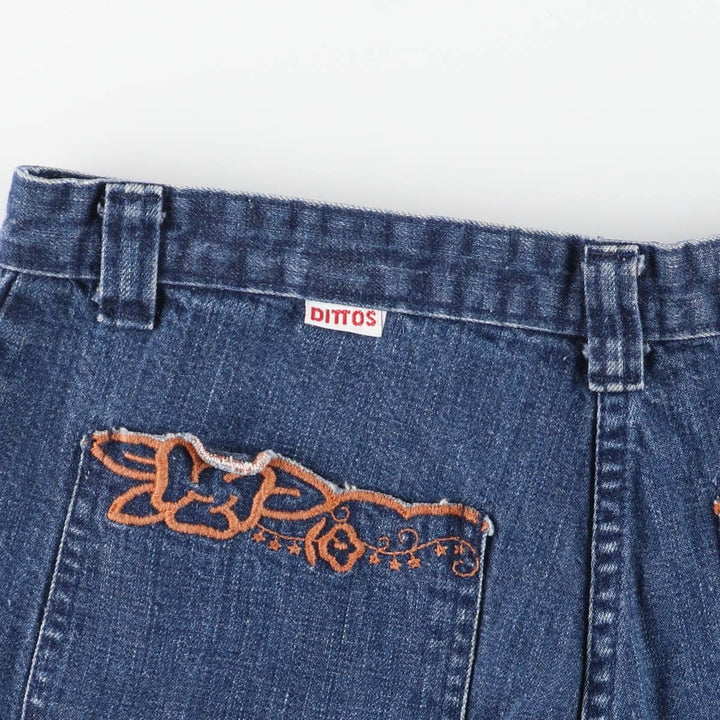 70s-era DITTOS bootcut denim pants, women's size L (equivalent to W29), vintage. cotton blue type Vintage Second Hand