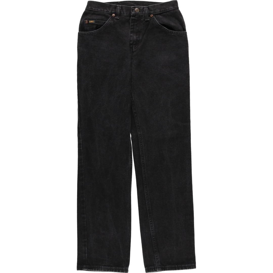 Lee Black Denim Tapered Denim Pants, Women's Size L (equivalent to W28) cotton black type Vintage Second Hand