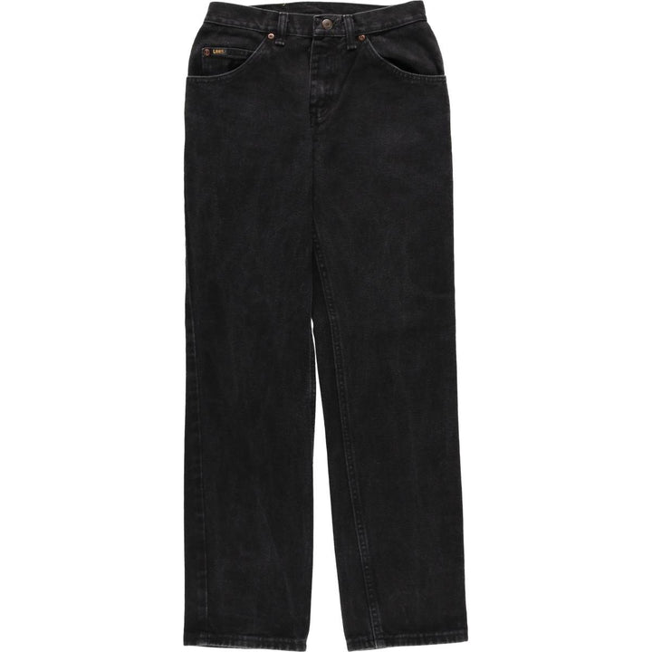 Lee Black Denim Tapered Denim Pants, Women's Size L (equivalent to W28) cotton black type Vintage Second Hand