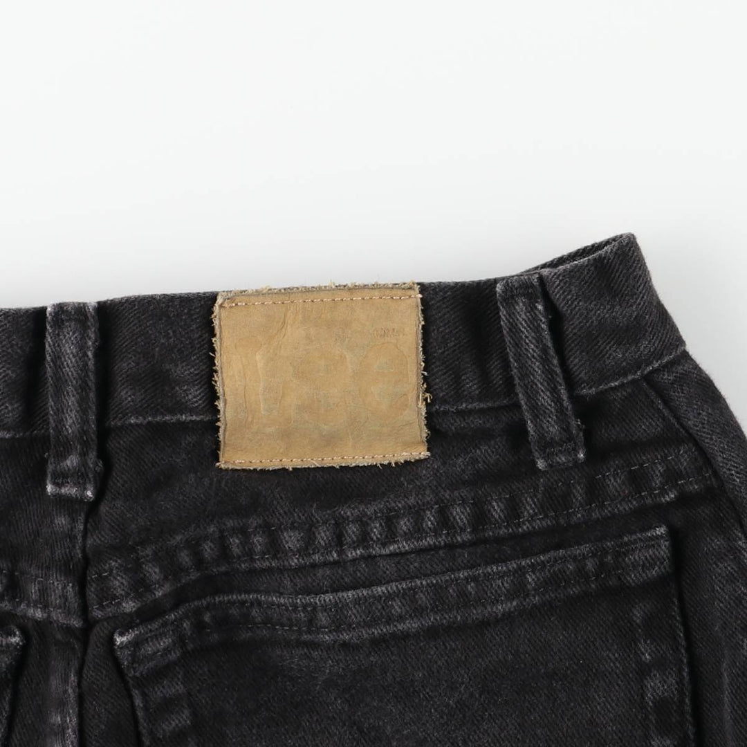 Lee Black Denim Tapered Denim Pants, Women's Size L (equivalent to W28) cotton black type Vintage Second Hand