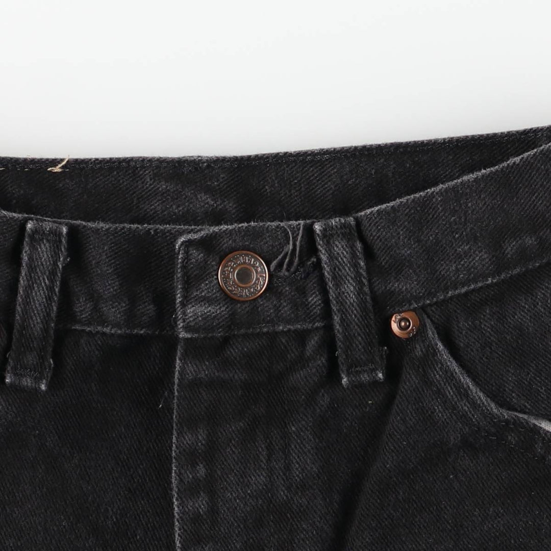 Lee Black Denim Tapered Denim Pants, Women's Size L (equivalent to W28) cotton black type Vintage Second Hand