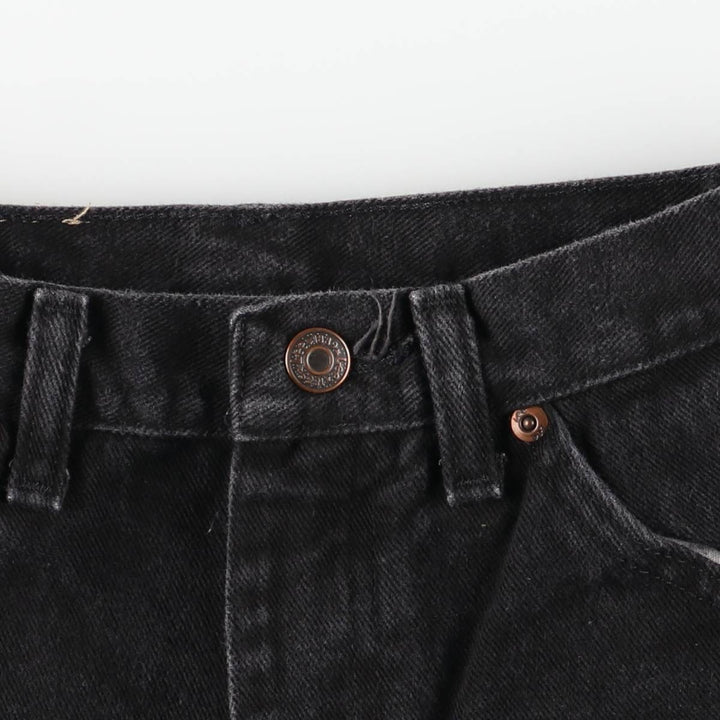 Lee Black Denim Tapered Denim Pants, Women's Size L (equivalent to W28) cotton black type Vintage Second Hand