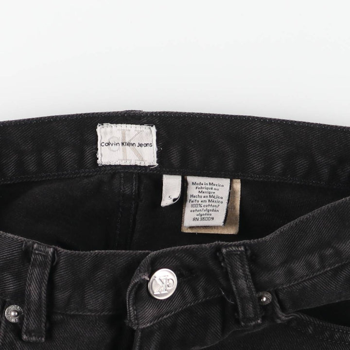 90s-00'S Calvin Klein Jeans Black Denim Straight Leg Jeans Women's Size L (equivalent to W27) Vintage cotton black type Vintage Second Hand