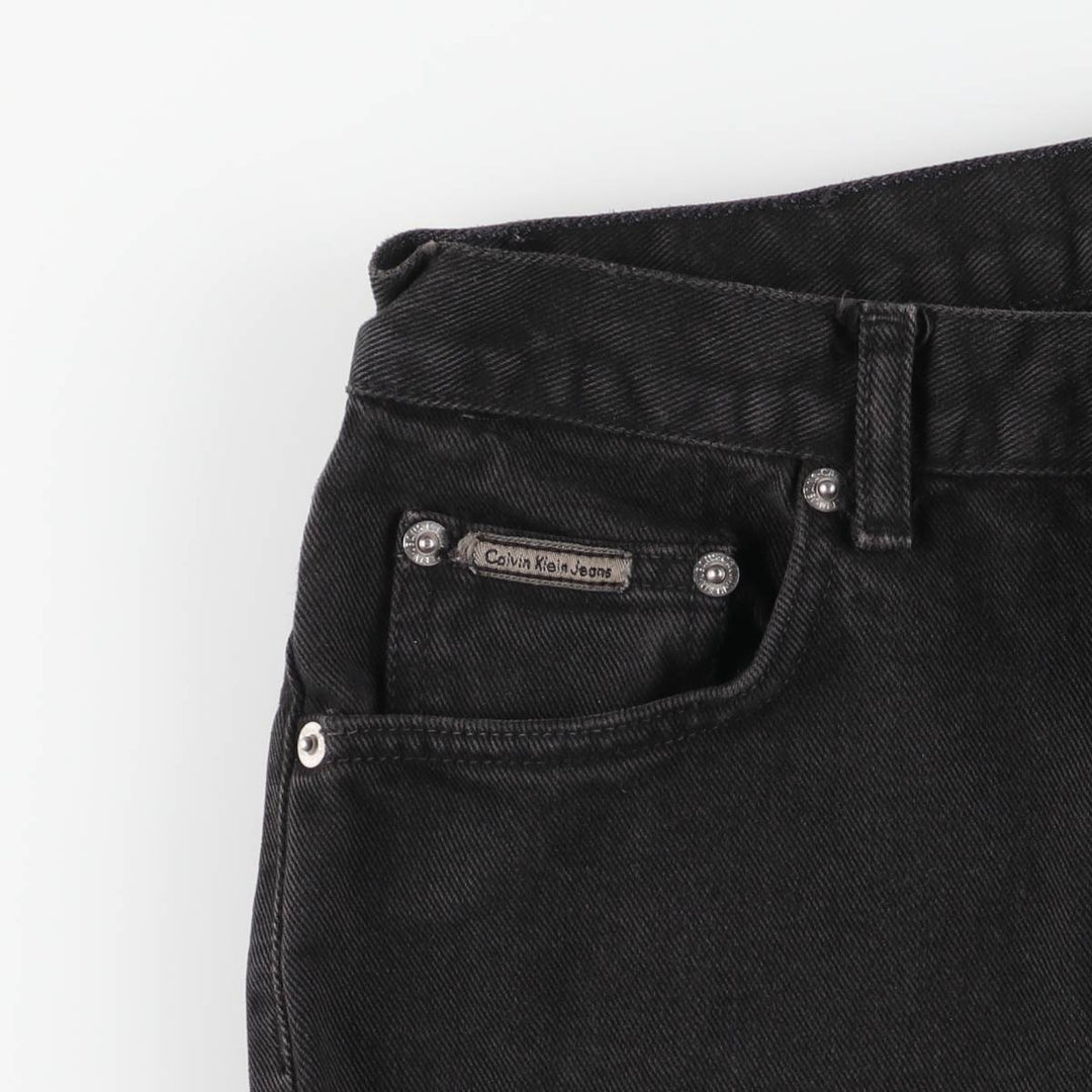 90s-00'S Calvin Klein Jeans Black Denim Straight Leg Jeans Women's Size L (equivalent to W27) Vintage cotton black type Vintage Second Hand