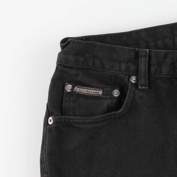 90s-00'S Calvin Klein Jeans Black Denim Straight Leg Jeans Women's Size L (equivalent to W27) Vintage cotton black type Vintage Second Hand
