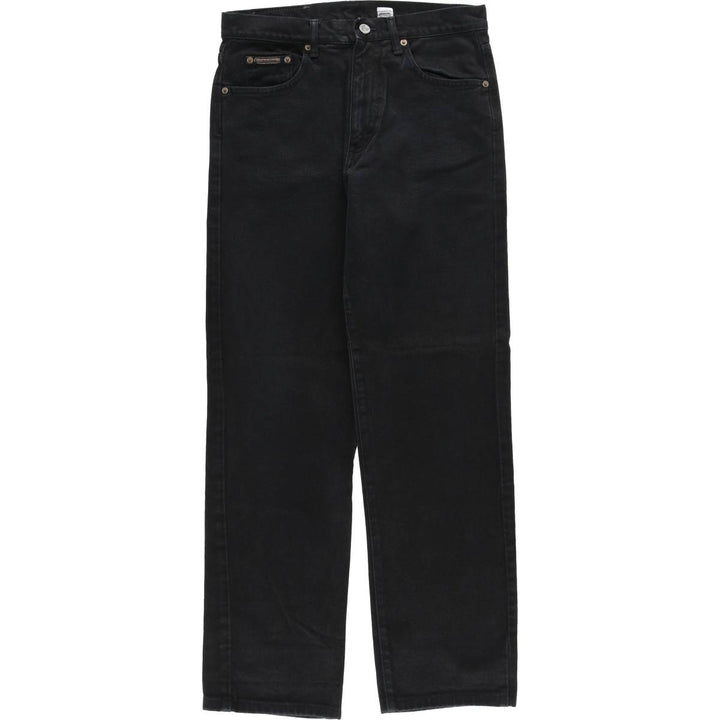 90s-00'S Calvin Klein Jeans Black Denim Tapered Denim Pants Made in USA Women's Size L (W30 equivalent) Vintage cotton black type Vintage Second Hand