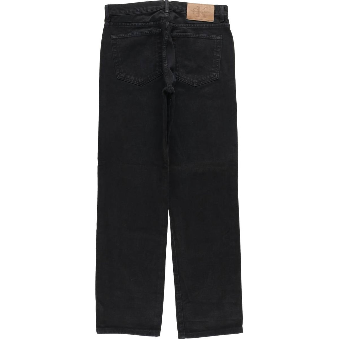90s-00'S Calvin Klein Jeans Black Denim Tapered Denim Pants Made in USA Women's Size L (W30 equivalent) Vintage cotton black type Vintage Second Hand