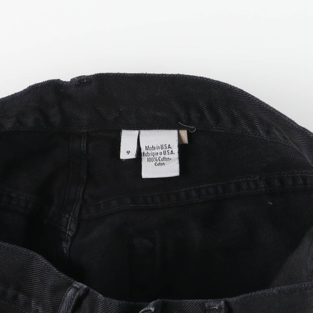 90s-00'S Calvin Klein Jeans Black Denim Tapered Denim Pants Made in USA Women's Size L (W30 equivalent) Vintage cotton black type Vintage Second Hand