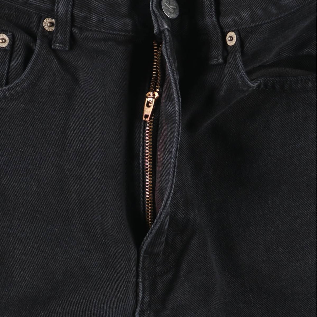 90s-00'S Calvin Klein Jeans Black Denim Tapered Denim Pants Made in USA Women's Size L (W30 equivalent) Vintage cotton black type Vintage Second Hand