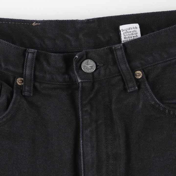 90s-00'S Calvin Klein Jeans Black Denim Tapered Denim Pants Made in USA Women's Size L (W30 equivalent) Vintage cotton black type Vintage Second Hand