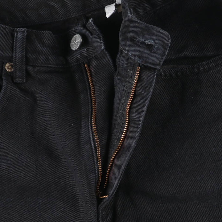 90s-00'S Calvin Klein Jeans Black Denim Tapered Denim Pants Made in USA Women's Size L (W30 equivalent) Vintage cotton black type Vintage Second Hand