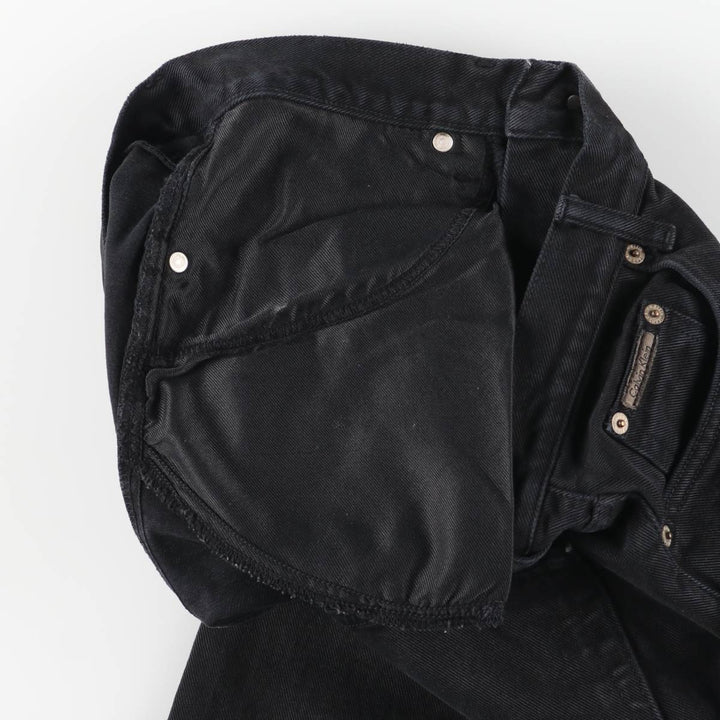 90s-00'S Calvin Klein Jeans Black Denim Tapered Denim Pants Made in USA Women's Size L (W30 equivalent) Vintage cotton black type Vintage Second Hand