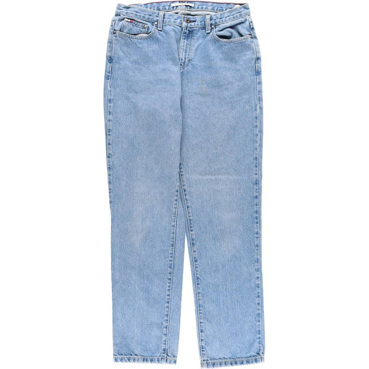 2000'S Tommy Hilfiger tapered denim pants, women's size XL (equivalent to w33). cotton blue type Vintage Second Hand