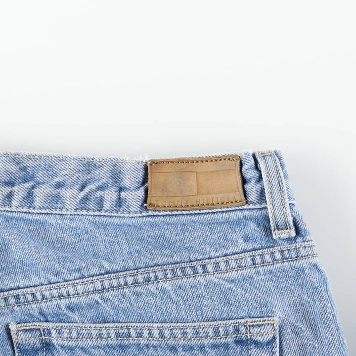 2000'S Tommy Hilfiger tapered denim pants, women's size XL (equivalent to w33). cotton blue type Vintage Second Hand