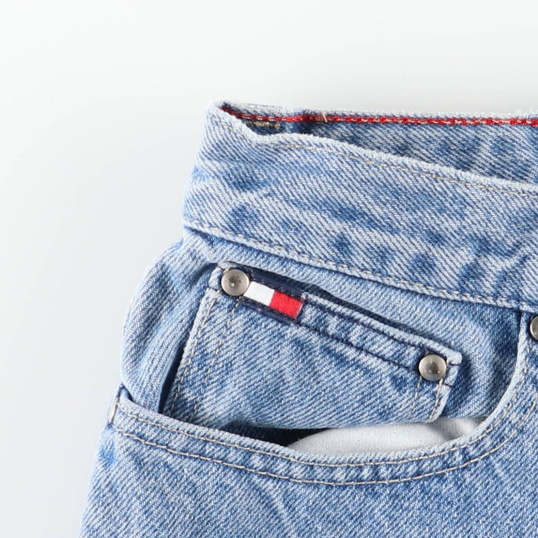 2000'S Tommy Hilfiger tapered denim pants, women's size XL (equivalent to w33). cotton blue type Vintage Second Hand