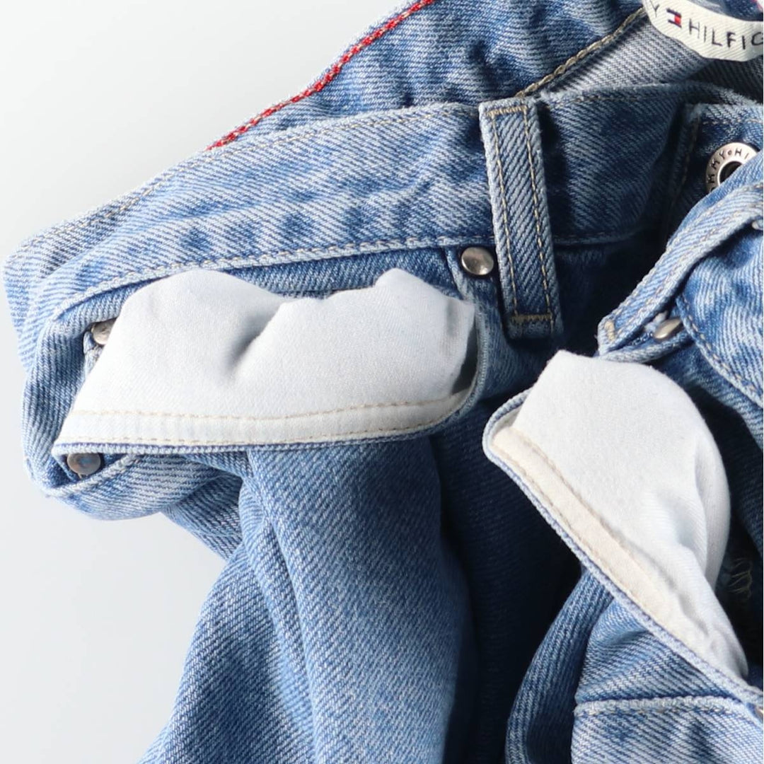 2000'S Tommy Hilfiger tapered denim pants, women's size XL (equivalent to w33). cotton blue type Vintage Second Hand