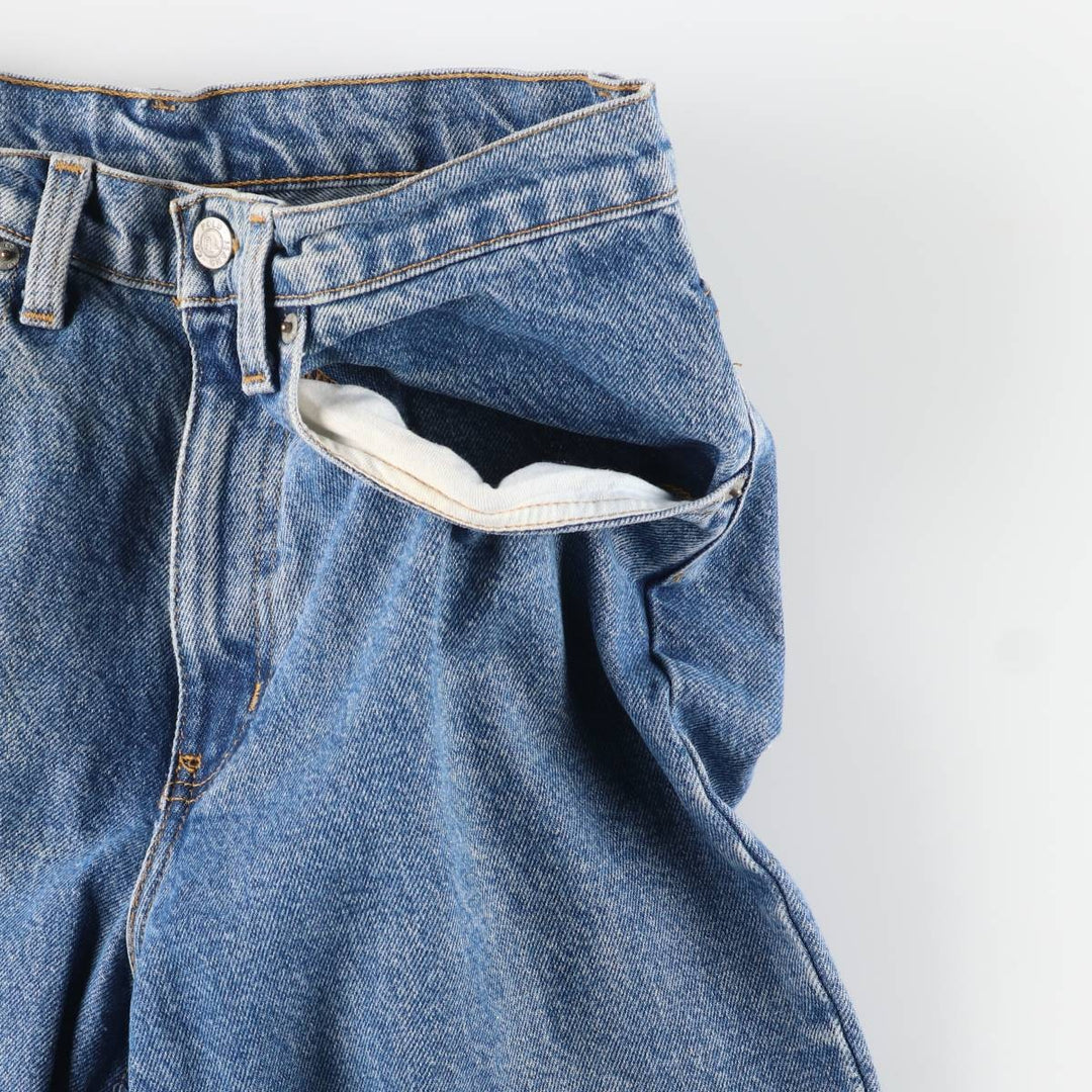 Ralph Lauren POLO JEANS COMPANY Tapered Denim Pants, Women's Size L (equivalent to W30) cotton blue type Vintage Second Hand