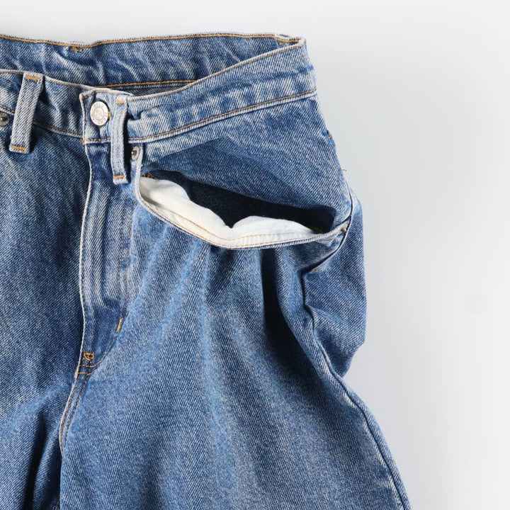 Ralph Lauren POLO JEANS COMPANY Tapered Denim Pants, Women's Size L (equivalent to W30) cotton blue type Vintage Second Hand