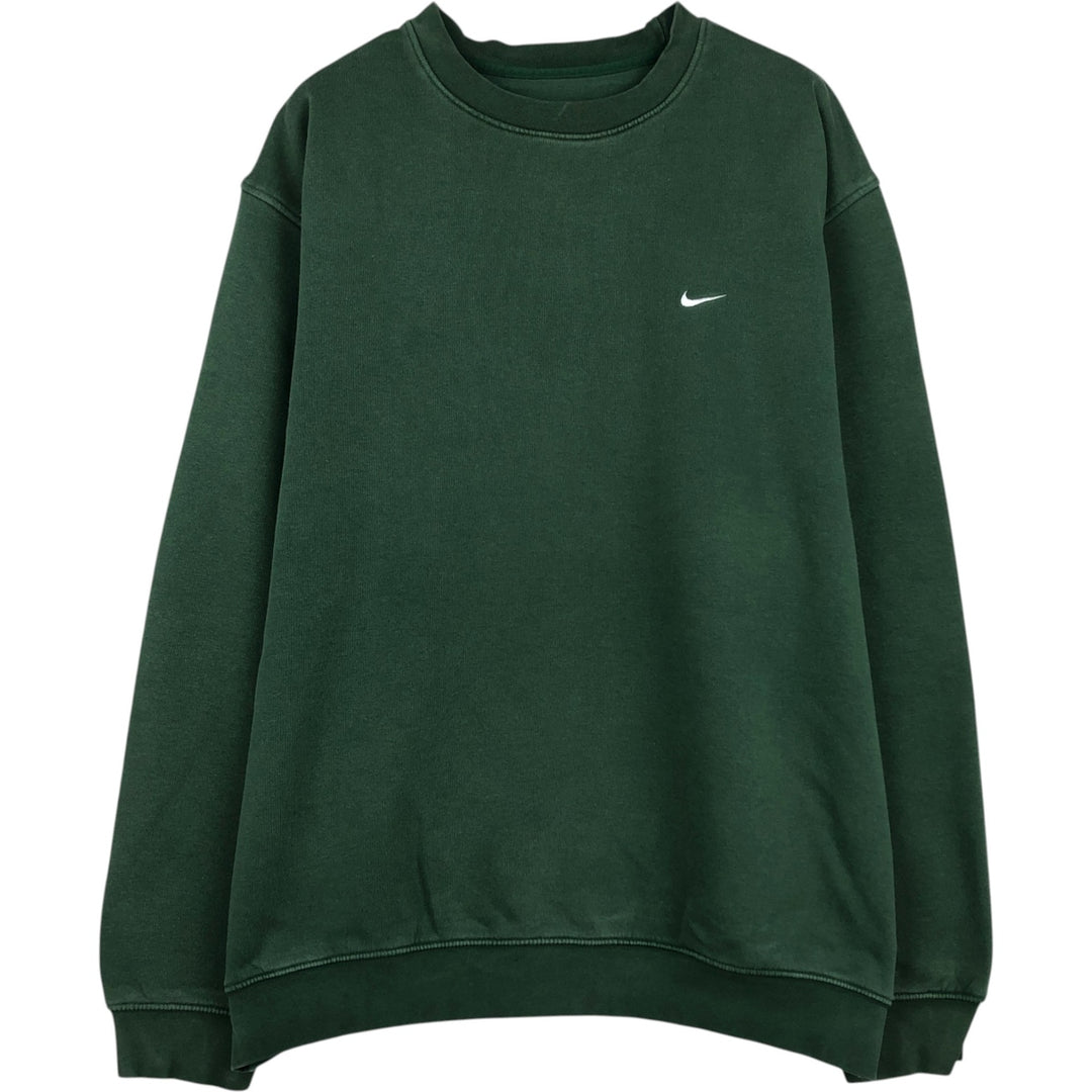 00'S Nike One Point Logo Sweatshirt Trainer Men's XL cotton green type Vintage Second Hand