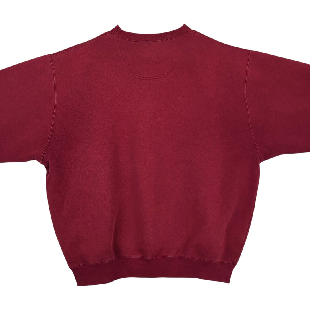 2000'S Nike Team One-Point Logo Sweatshirt, Men's XL cotton wine-red Vintage Second Hand