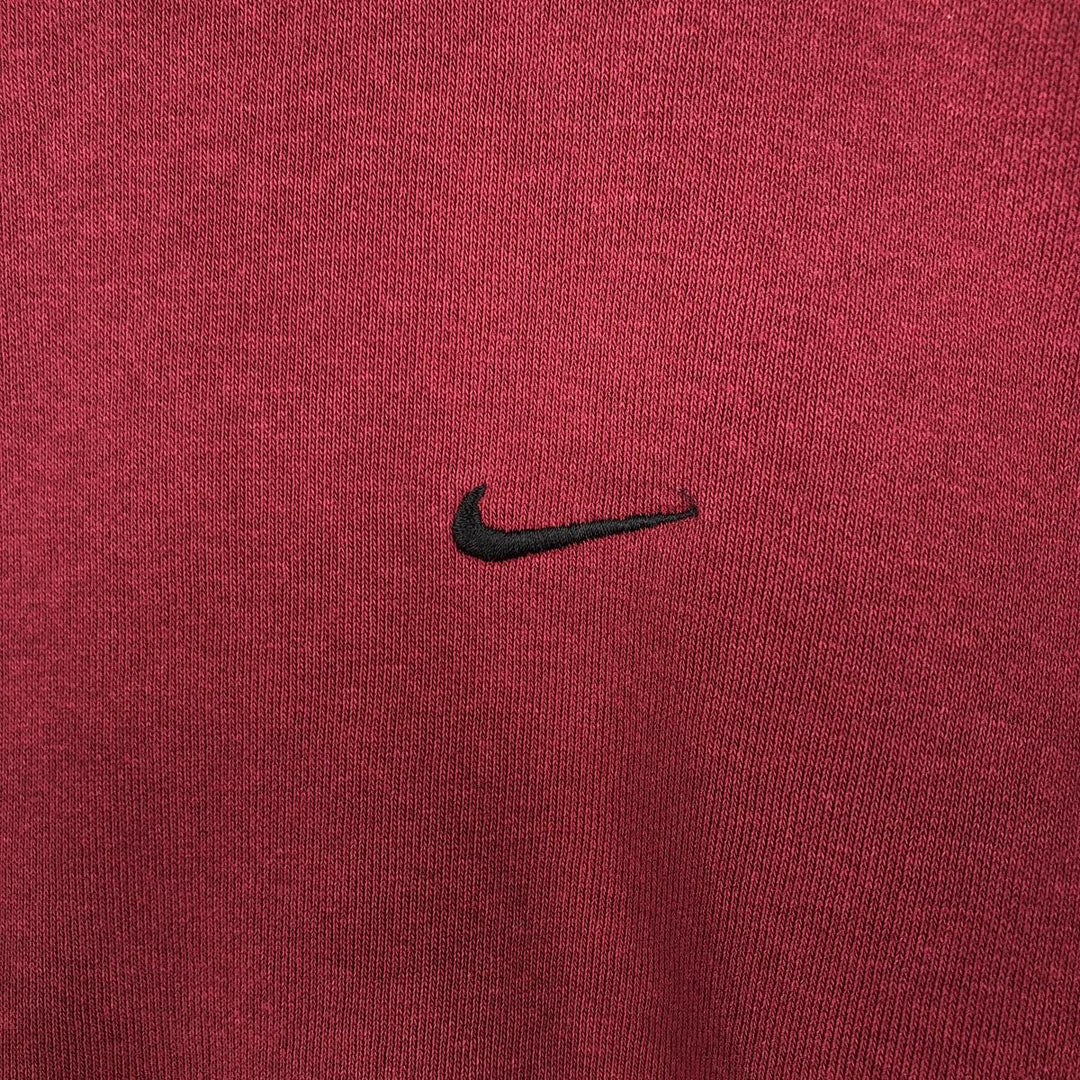 2000'S Nike Team One-Point Logo Sweatshirt, Men's XL cotton wine-red Vintage Second Hand