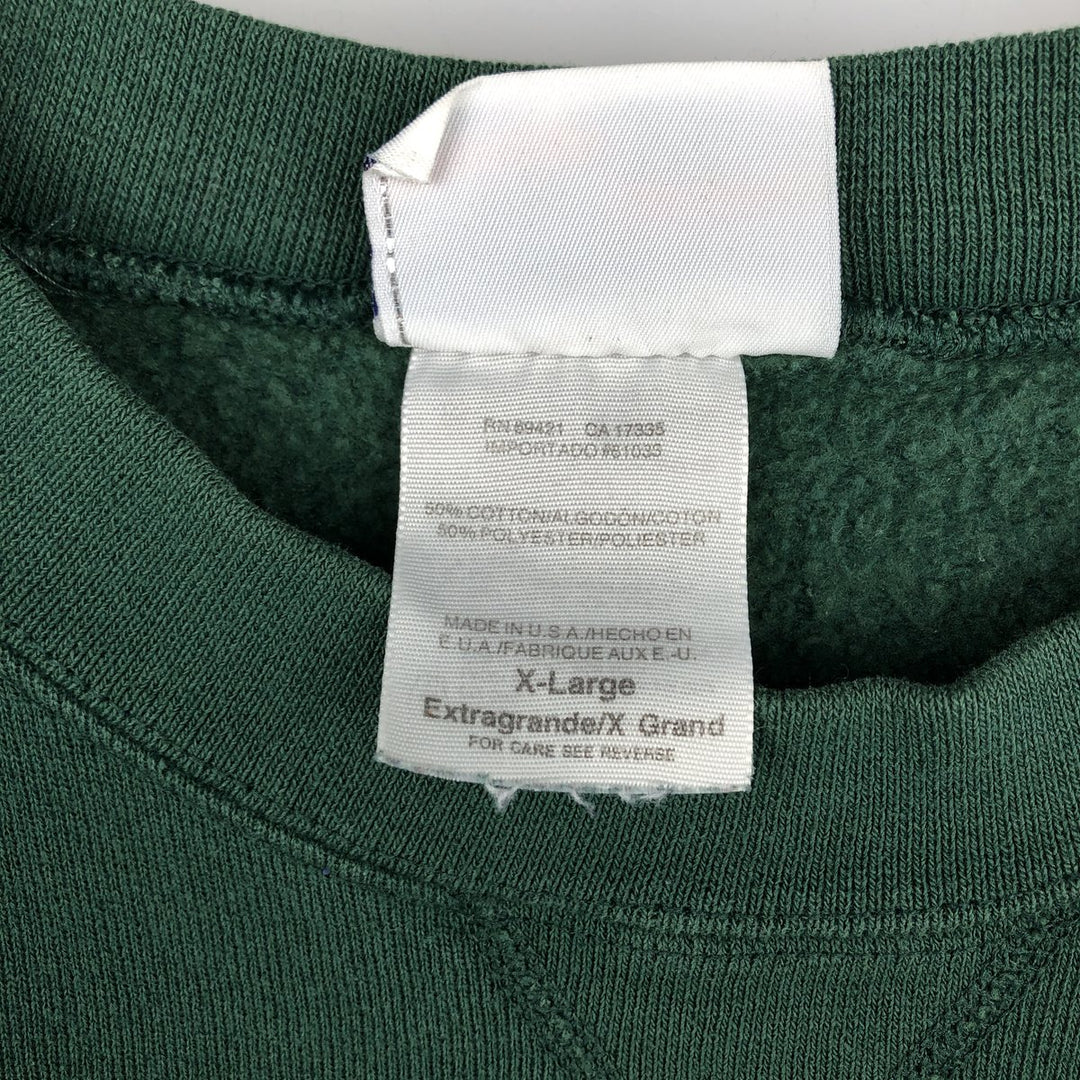 90'S Reebok Logo Sweatshirt, Made in USA, Men's XL, Vintage cotton green type Vintage Second Hand