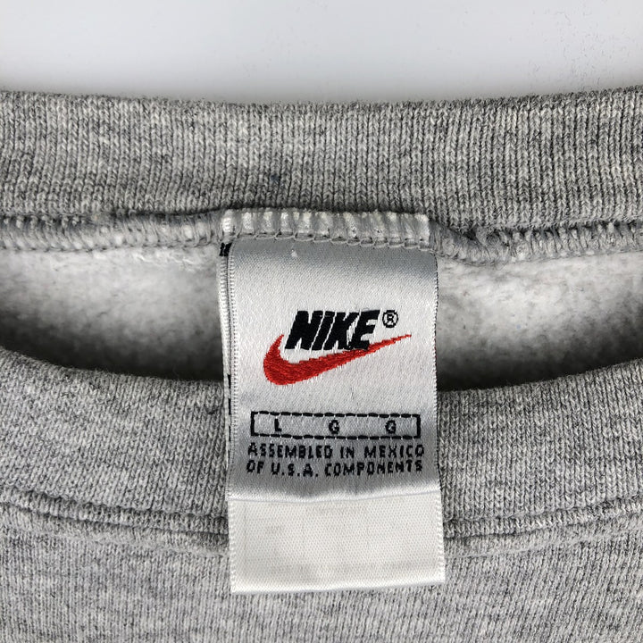 90'S Nike One Point Logo Sweatshirt, Men's L Size, Vintage cotton gray type Vintage Second Hand