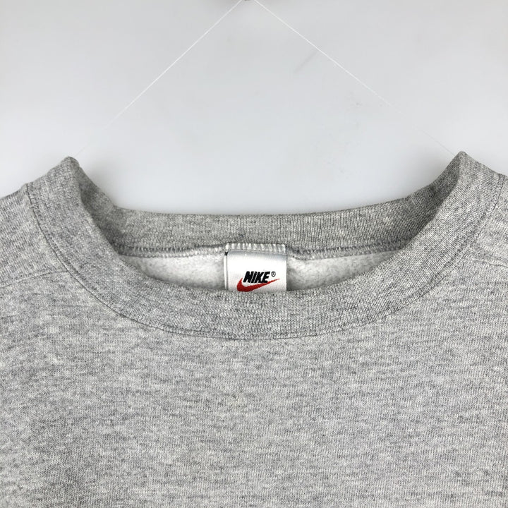 90'S Nike One Point Logo Sweatshirt, Men's L Size, Vintage cotton gray type Vintage Second Hand
