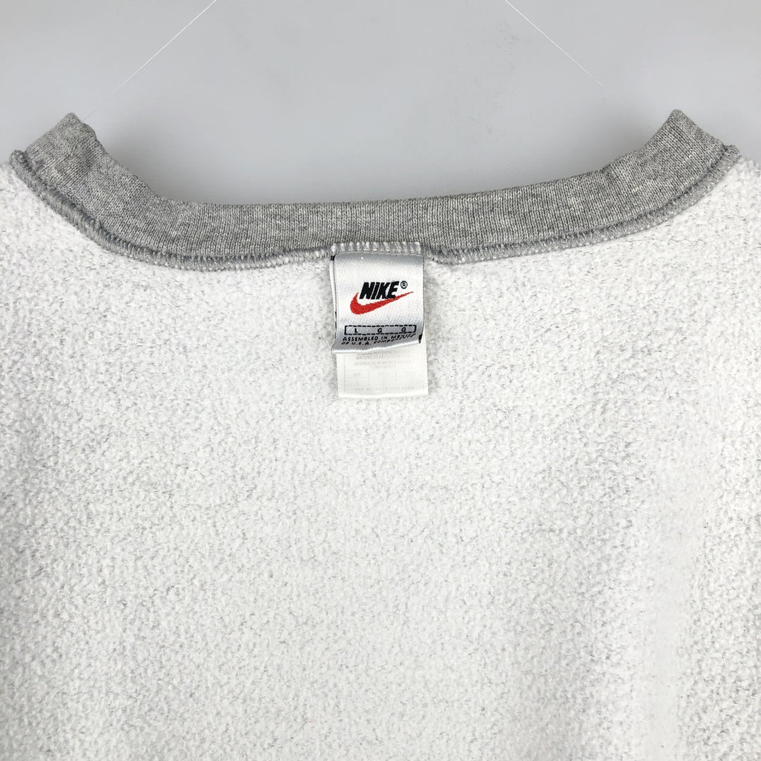 90'S Nike One Point Logo Sweatshirt, Men's L Size, Vintage cotton gray type Vintage Second Hand