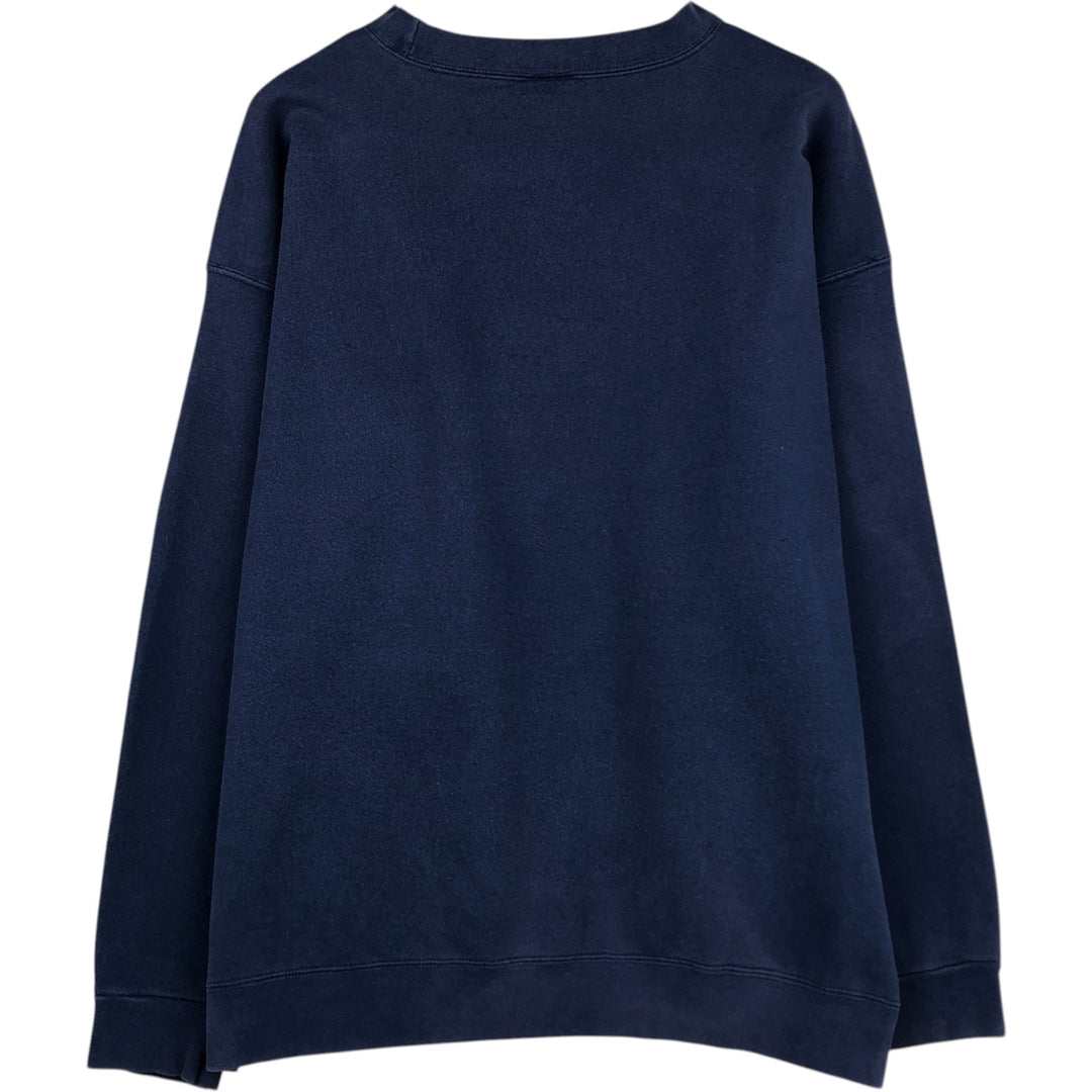 90'S Nike One Point Logo Sweatshirt Trainer Made in USA Men's XL Vintage cotton navy blue type Vintage Second Hand