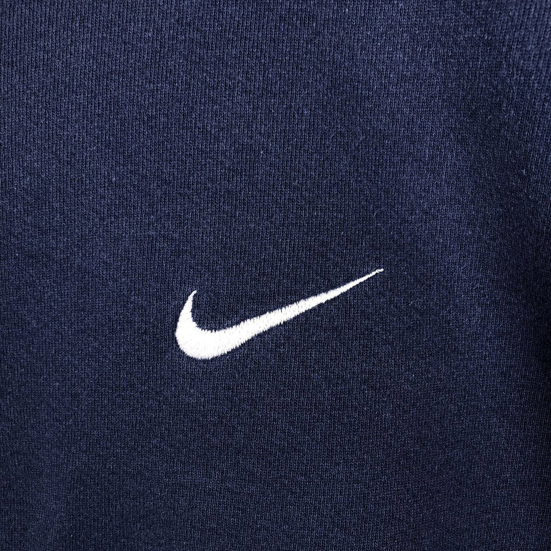 90'S Nike One Point Logo Sweatshirt Trainer Made in USA Men's XL Vintage cotton navy blue type Vintage Second Hand
