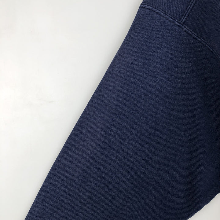 90'S Nike One Point Logo Sweatshirt Trainer Made in USA Men's XL Vintage cotton navy blue type Vintage Second Hand