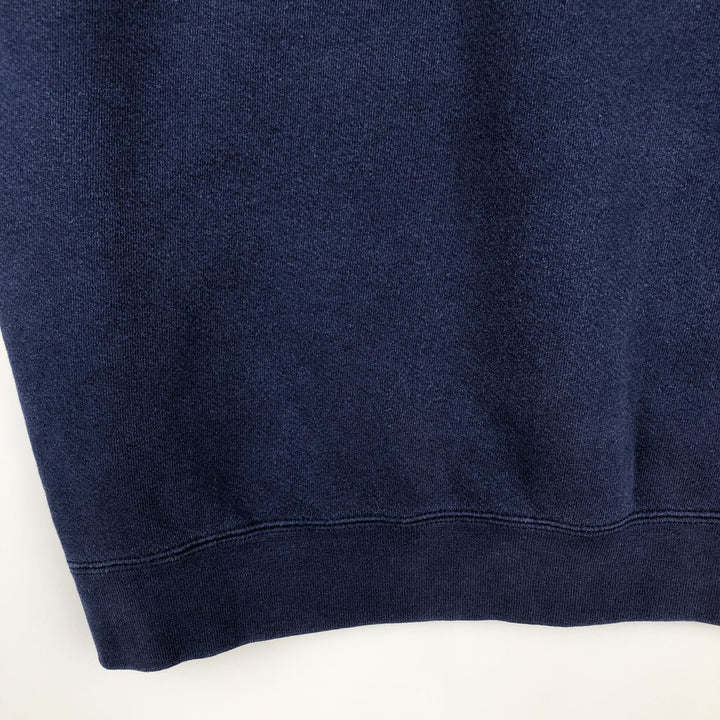 90'S Nike One Point Logo Sweatshirt Trainer Made in USA Men's XL Vintage cotton navy blue type Vintage Second Hand