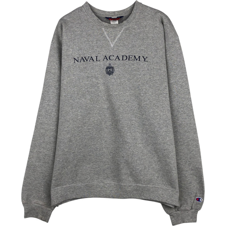 Champion Authentic Athletic Apparel USNA Naval Academy College Sweatshirt (Men's XL equivalent) - 2000s/2000s. cotton gray type Vintage Second Hand
