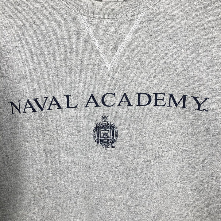 Champion Authentic Athletic Apparel USNA Naval Academy College Sweatshirt (Men's XL equivalent) - 2000s/2000s. cotton gray type Vintage Second Hand