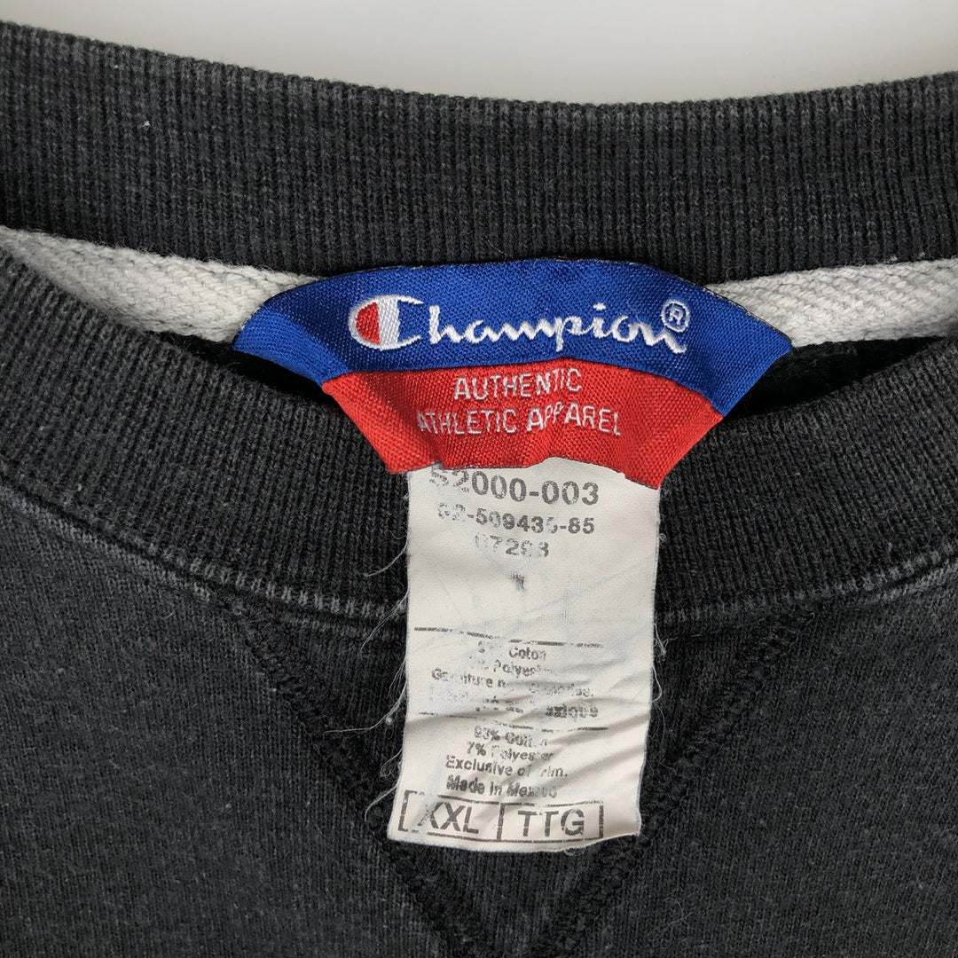 Champion Authentic Athletic Apparel Carolina Panthers sweatshirt (Men's XXL equivalent) - 2000s/2000s. cotton black type Vintage Second Hand