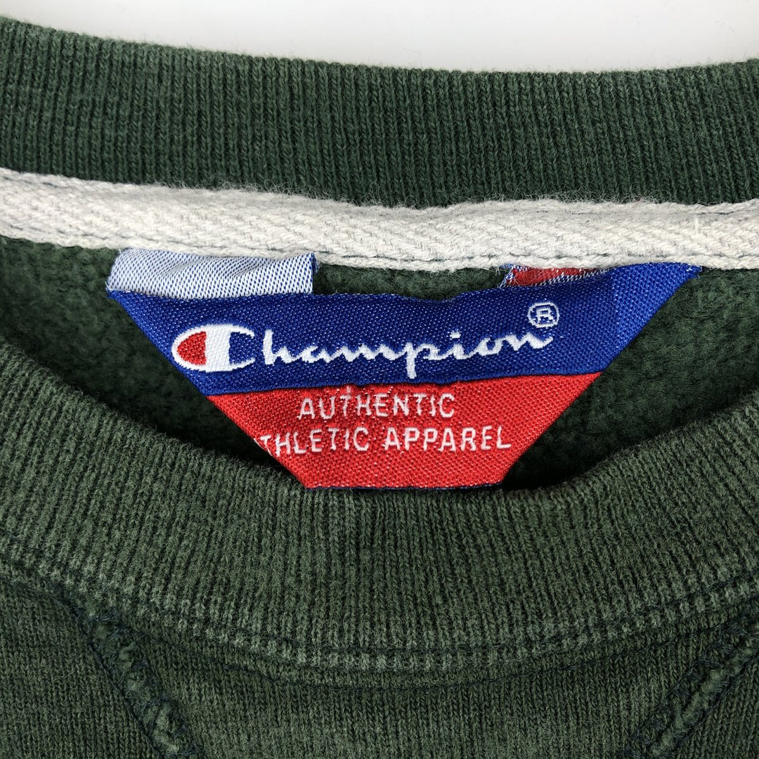 2000'S Champion Authentic Athletic Apparel One-Point Logo Sweatshirt, Men's Size L unclear green type Vintage Second Hand