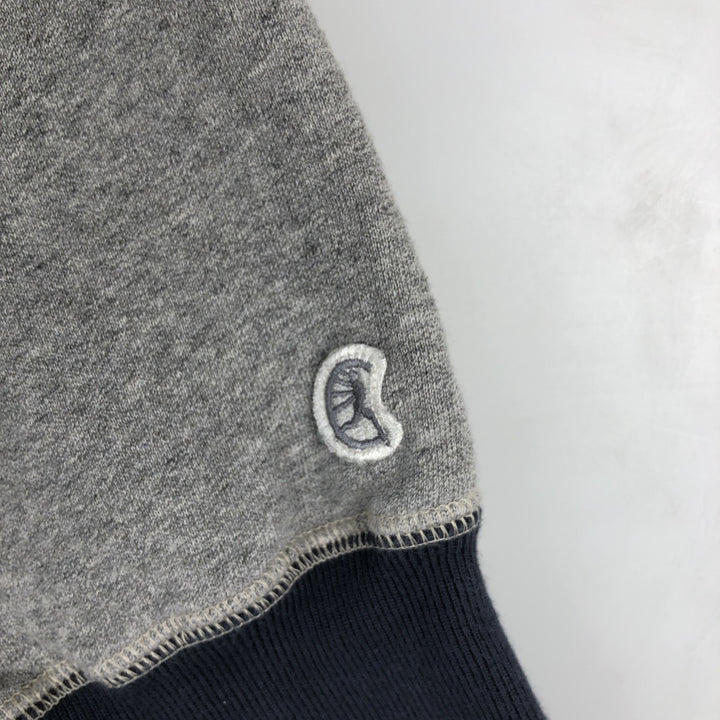 Champion Todd Snyder Henley Neck Reverse Weave Sweatshirt with One-Point Logo - Made in Canada cotton gray type Vintage Second Hand