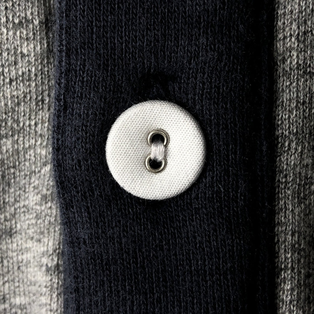 Champion Todd Snyder Henley Neck Reverse Weave Sweatshirt with One-Point Logo - Made in Canada cotton gray type Vintage Second Hand