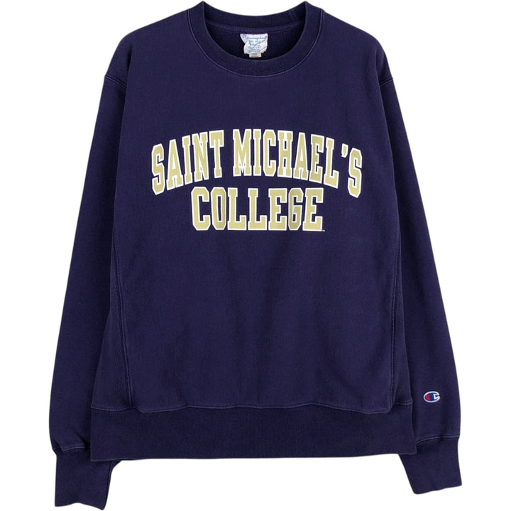 Champion REVERSE WEAVE Reverse Weave College Sweatshirt Trainer Men's M size cotton purple type Vintage Second Hand