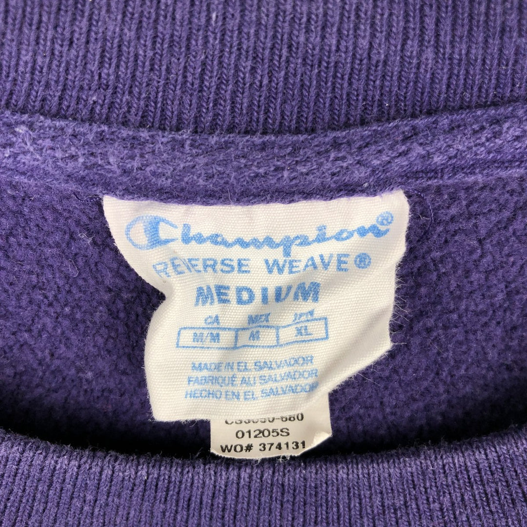 Champion REVERSE WEAVE Reverse Weave College Sweatshirt Trainer Men's M size cotton purple type Vintage Second Hand