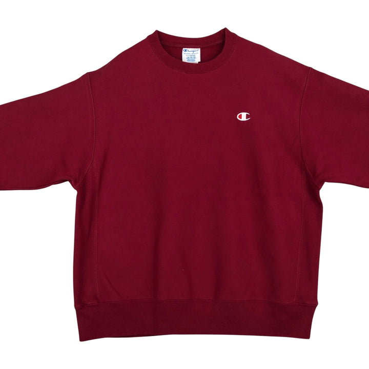 Champion REVERSE WEAVE Reverse Weave One-Point Logo Sweatshirt, Men's XL cotton red type Vintage Second Hand